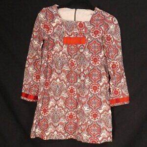 NACO | size 14 | Vintage Long Sleeve Paisley Mini Dress | Fully Lined